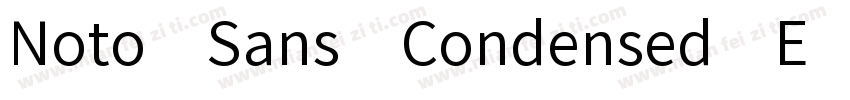 Noto Sans Condensed Extra Bold字体转换